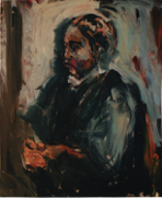 Frau aus Kamerun - 120 x 100 Arcyl 1990