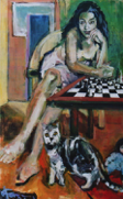 Ein Zug vor Matt - Acryl 2002