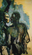 Der Boxer und sein Bruder - Acryl 1998