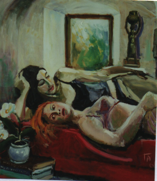 Salzburger Freundinnen II - 140 x 120 Acryl 2001