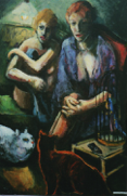 Wartschleife - 160 x 100 Acryl 2002